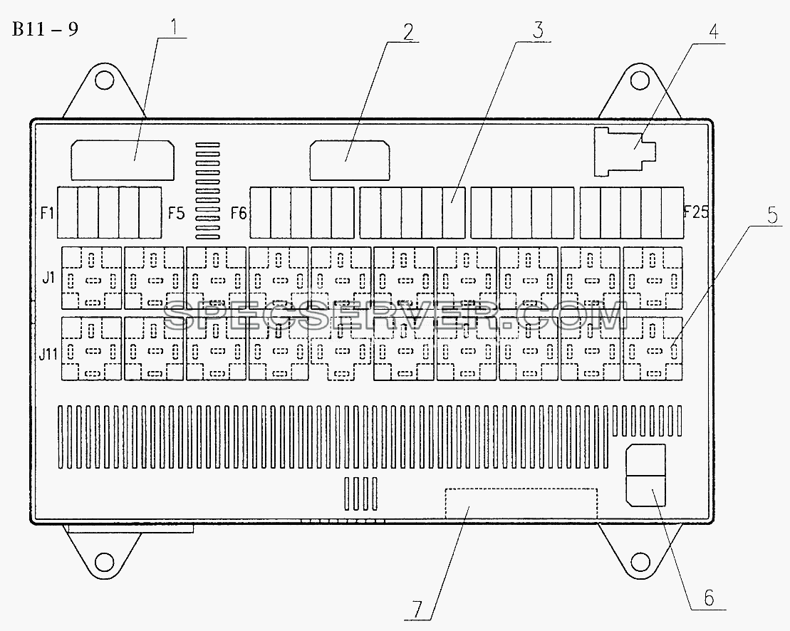 CAN MAIN CIRCUIT ELECTRICAL DRIVING BOARD AND CHASSIS ELECTRICAL DEVICE (B11-9) для Sinotruk 6x6 Tipper (336) (список запасных частей)