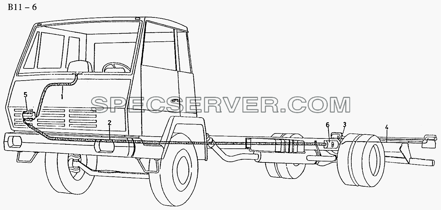 ELECTRICAL LINES FOR CENTRAL CONTROL ELECTRICAL SYSTEM (B11-6) для Sinotruk 6x6 Tipper (336) (список запасных частей)
