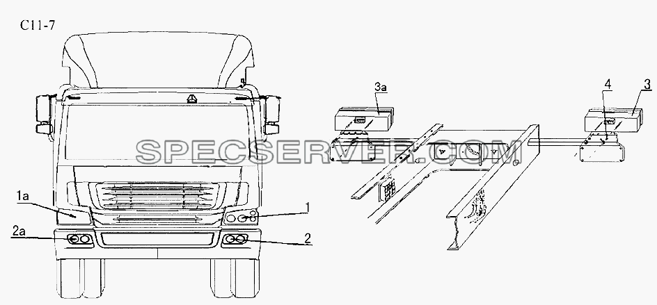 LIGHTS (C11-7) для Sinotruk 6x6 Tipper (336) (список запасных частей)