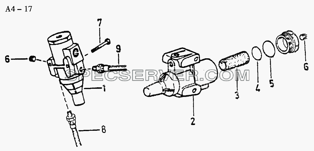 Fuller AIR REGULATOR VALVE (A4-17) для Sinotruk 8x4 Tipper (336) (список запасных частей)