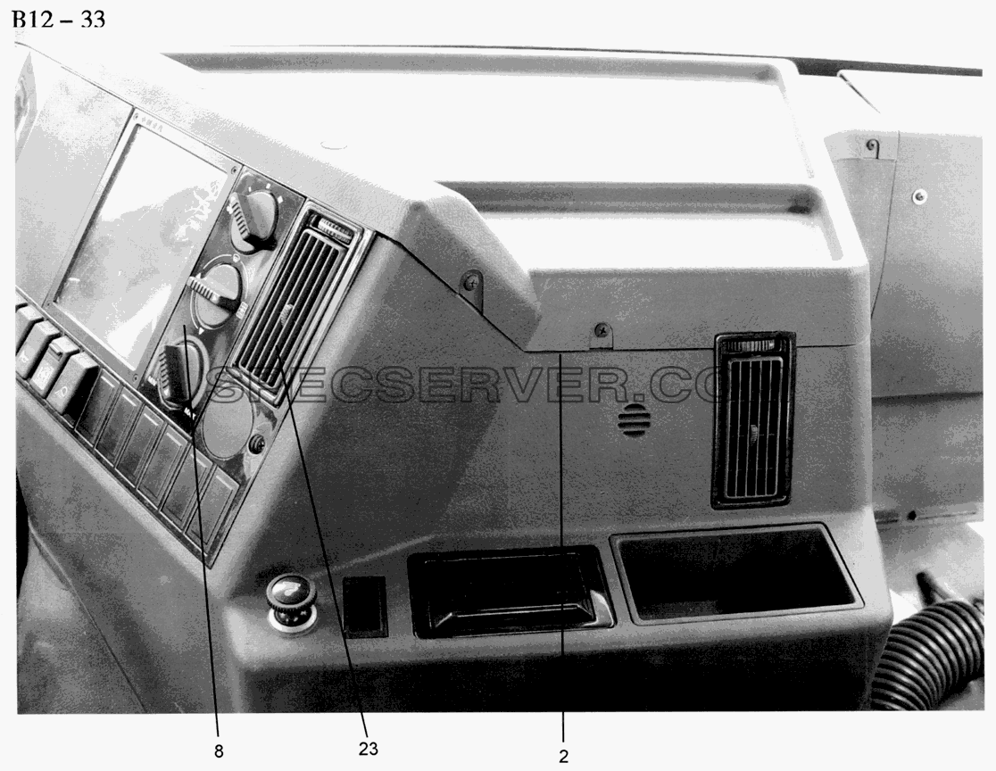 DRIVER'S CAB HEATING (B12-33) для Sinotruk 8x4 Tipper (371) (список запасных частей)