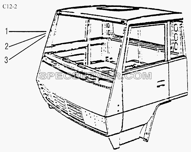 CAB BODY SHELL (C12-2) для Sinotruk 8x4 Tipper (371) (список запасных частей)