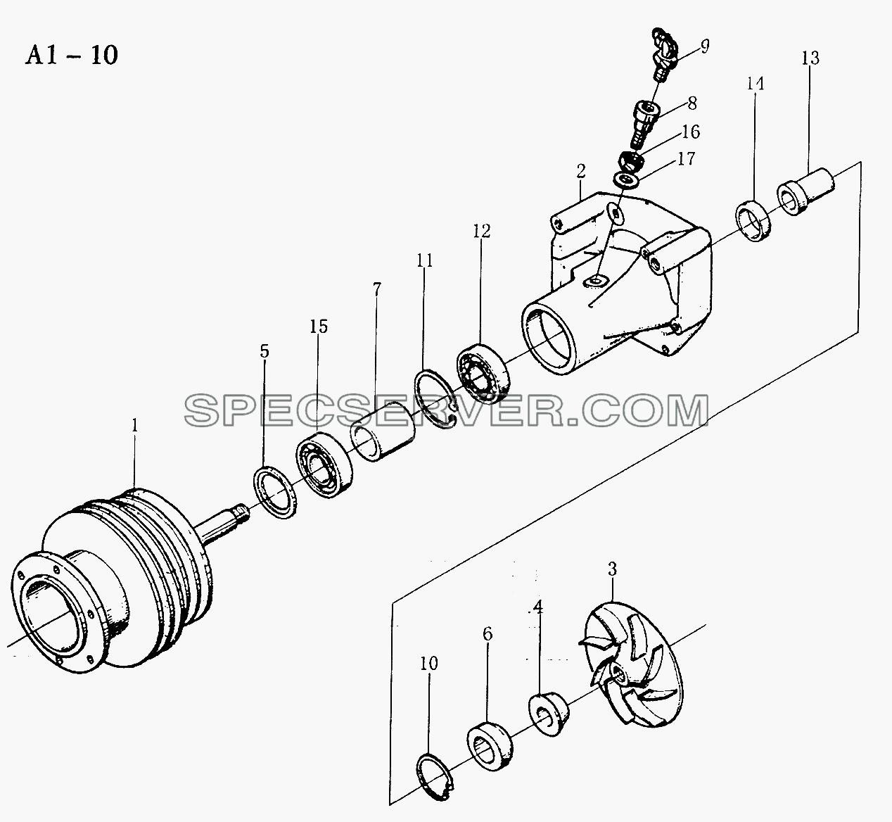WD615 612600060260, 61500060229 WATER PUMP C (A1-10) для Sinotruk 8x4 Tipper (371) (список запасных частей)