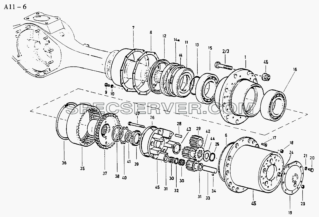 PLANETARY DRIVE (A11-6) для Sinotruk 8x4 Tipper (371) (список запасных частей)