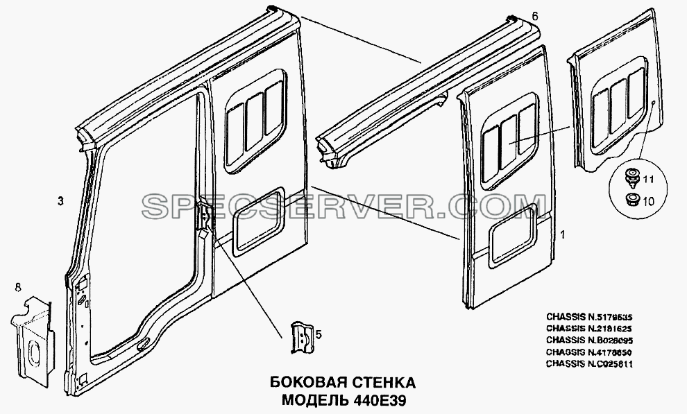 Боковая стенка для EuroTech CURSOR (список запасных частей)