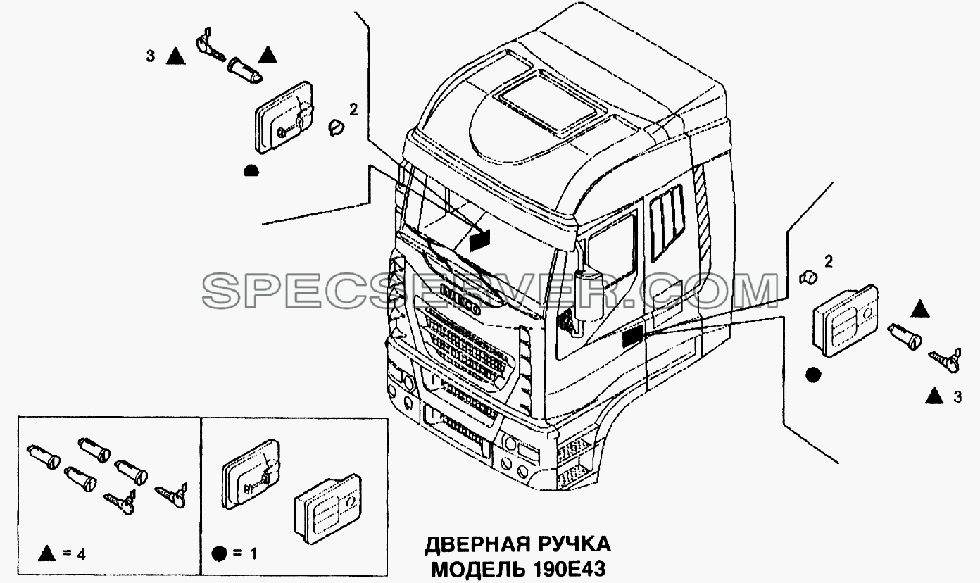 Дверная ручка для EuroTech CURSOR (список запасных частей)