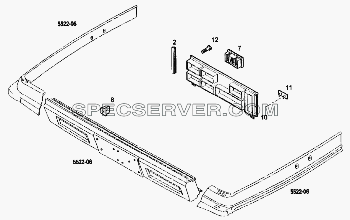Центральная верхняя полка для EuroTech CURSOR (список запасных частей)