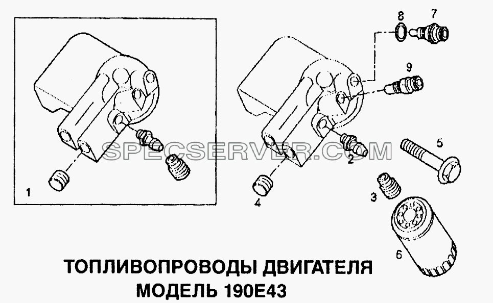 Топливопроводы двигателя для EuroTech CURSOR (список запасных частей)