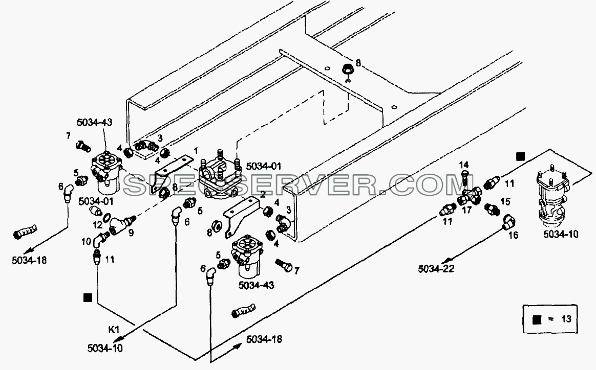 Соединения тормозной системы для EuroTech CURSOR (список запасных частей)