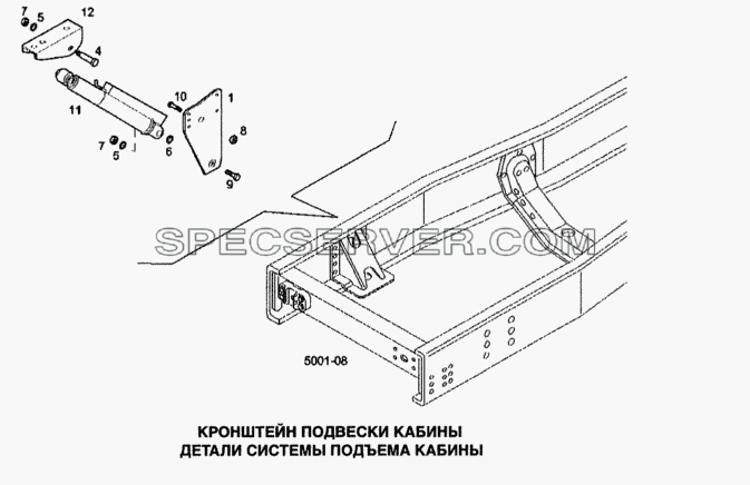 Кронштейн подвески кабины для Stralis (список запасных частей)