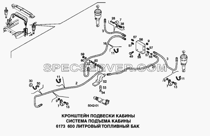 Система подъема кабины для Stralis (список запасных частей)