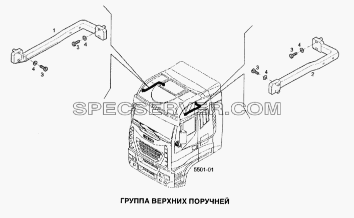 Группа верхних поручней для Stralis (список запасных частей)