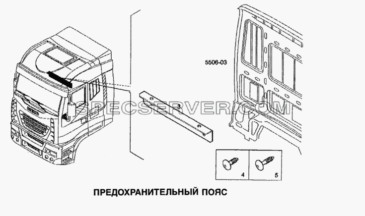 Предохранительный пояс для Stralis (список запасных частей)