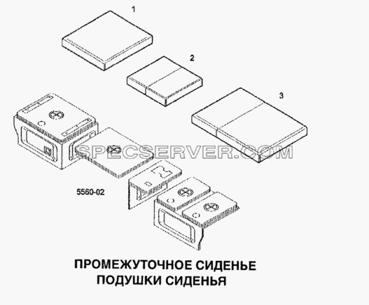 Промежуточное сиденье для Stralis (список запасных частей)