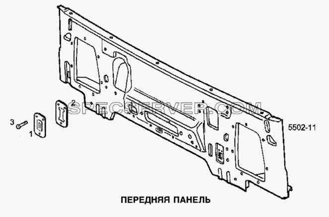 Передняя панель для Stralis (список запасных частей)