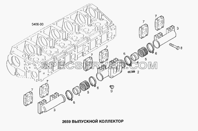 Выпускной коллектор для Stralis (список запасных частей)