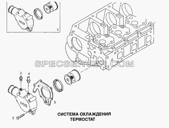 Система охлаждения, термостат для Stralis (список запасных частей)