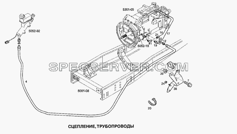 Сцепление, трубопроводы для Stralis (список запасных частей)