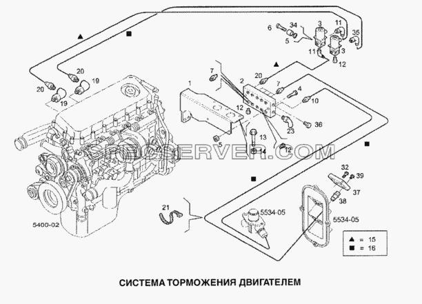 Система торможения двигателем для Stralis (список запасных частей)