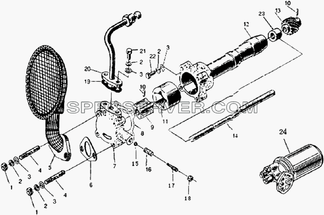 LUBRICATING OIL PUMP AND OIL PIPE ASSEMBLY для HFC 1020K-D126 (список запасных частей)