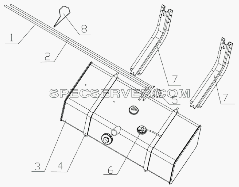 1100D4 Fuel supply system equipment для HFC 1020K-D126 (список запасных частей)