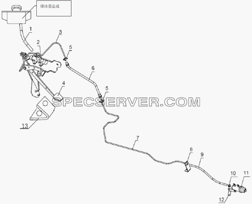 1607D4-sg0 Clutch pipeline equipment для HFC 1020K-D126 (список запасных частей)