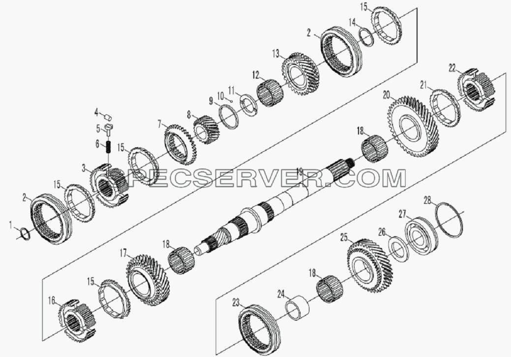 2nd Shaft assembly для HFC 1020K-D126 (список запасных частей)