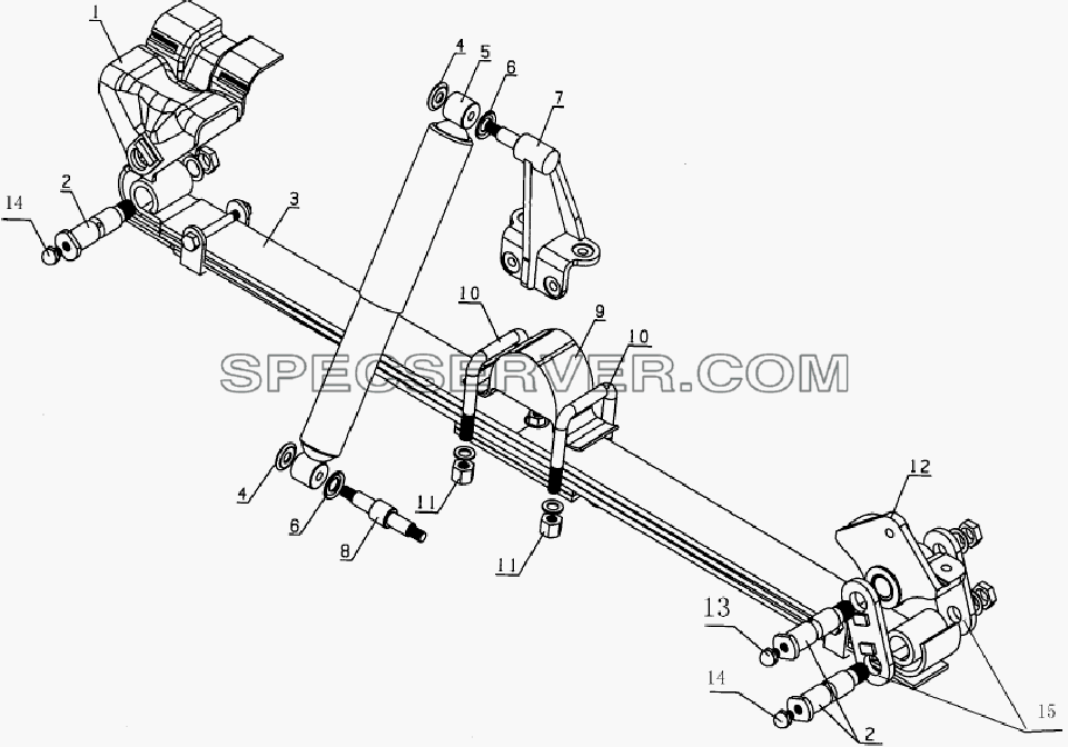 2901D4XZ Front suspension assembly для HFC 1020K-D126 (список запасных частей)