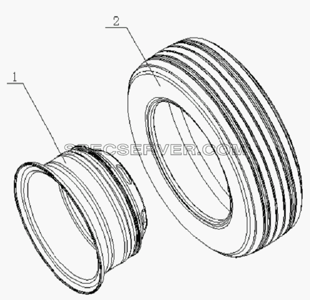 3101D4 Wheel assembly для HFC 1020K-D126 (список запасных частей)