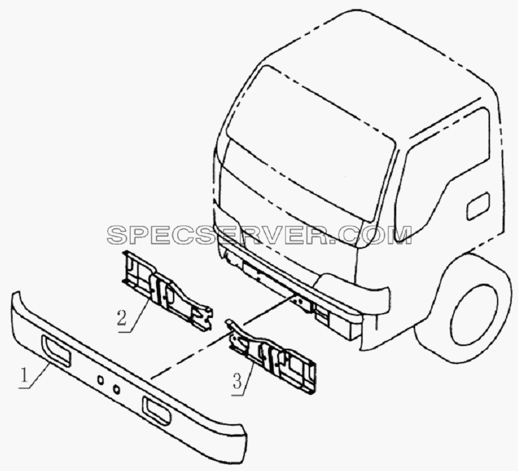 2803D0 Front bomper для HFC 1020K-D126 (список запасных частей)
