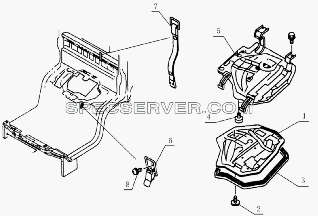 5107D4 Engine cover для HFC 1020K-D126 (список запасных частей)