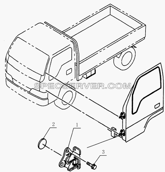 6106E0 Door hinge assembly для HFC 1020K-D126 (список запасных частей)