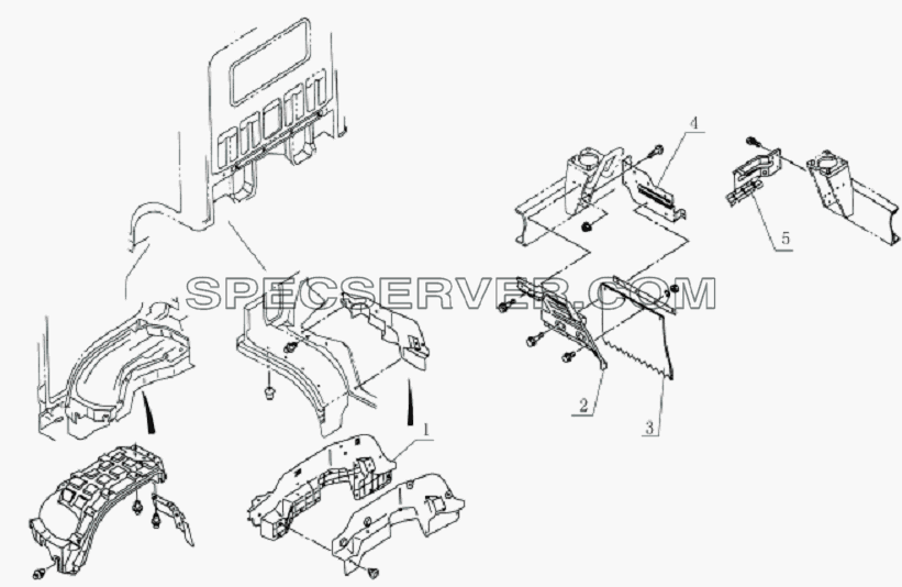 8403D4 Front keep-off mud board для HFC 1020K-D126 (список запасных частей)