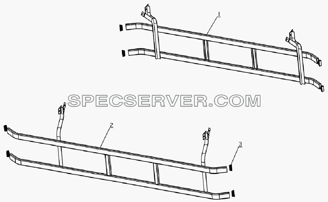 8701D124 Side guard bar equipment для HFC 1020K-D126 (список запасных частей)
