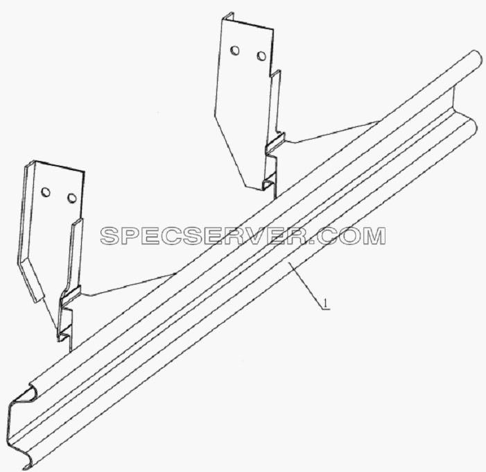 8702B10JC Rear guard bar equipment для HFC 1020K-D126 (список запасных частей)