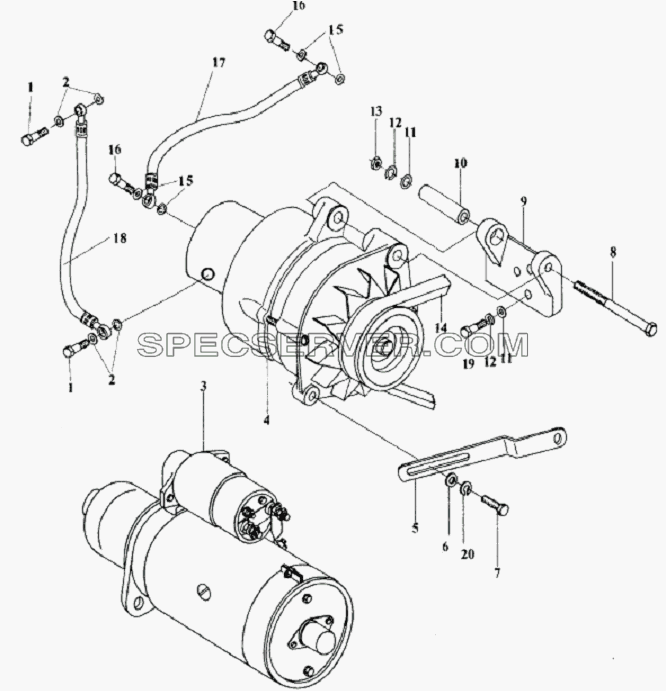 Electrical system для HFC 1020K-D126 (список запасных частей)
