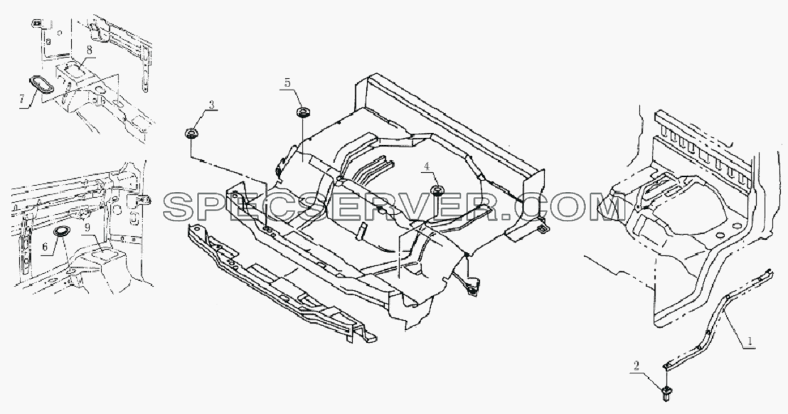 5101D803 Parts for cabin floor для HFC 1020K-D134 (список запасных частей)