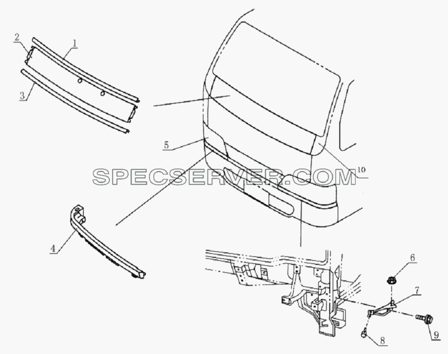 5301D0 Front surround parts для HFC 1020K-D134 (список запасных частей)