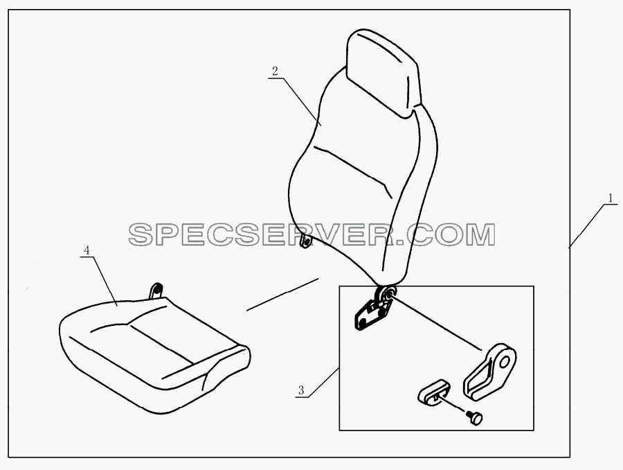 6800D4-Sg0 Driver's seat для HFC 1020K-D134 (список запасных частей)