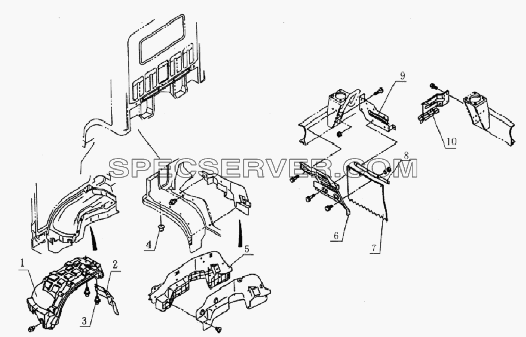 8403D0 Front keep-off mud board для HFC 1020K-D134 (список запасных частей)