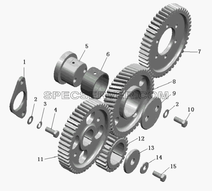 QC490Q(DI)-02000 Timing gear assembly для HFC 1020K-D134 (список запасных частей)