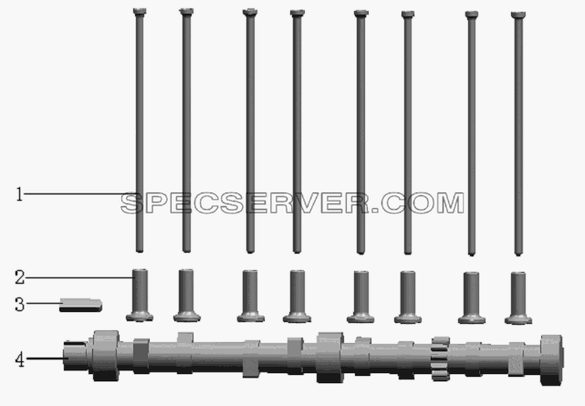 QC490Q(DI)-06000 Camshaft assembly для HFC 1020K-D134 (список запасных частей)