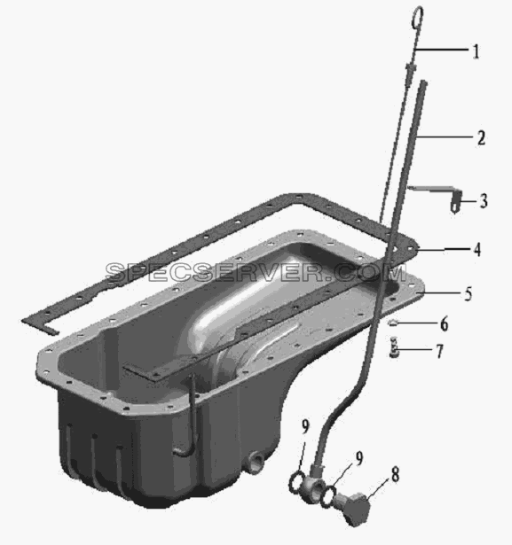 QC490Q(DI)-07000A-1 Oil sump assembly для HFC 1020K-D134 (список запасных частей)