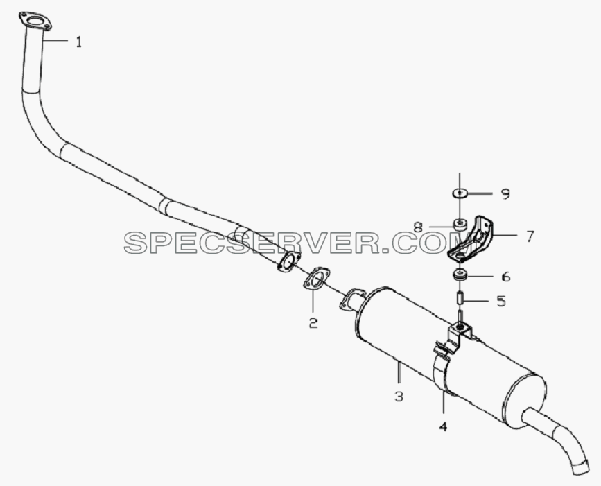 1200D128 Exhaust system для HFC 1020K-D134 (список запасных частей)