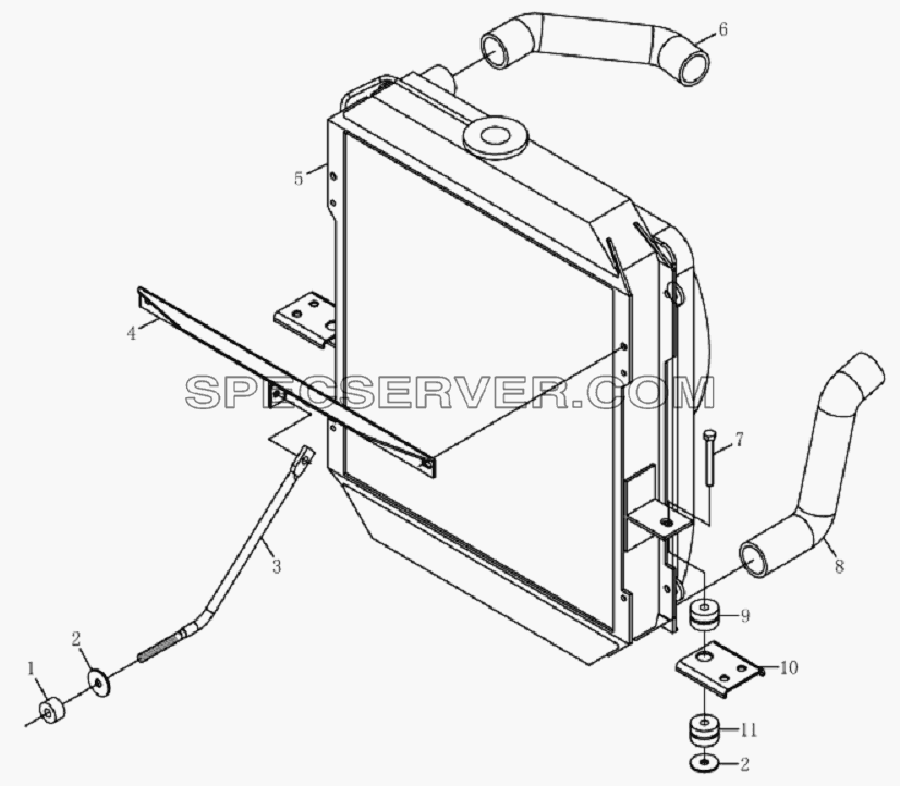1300D128 Cooling system equipment для HFC 1020K-D134 (список запасных частей)