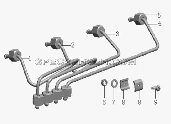 QC490Q(DI)-14000 High pressure assembly для HFC 1020K-D134 (список запасных частей)