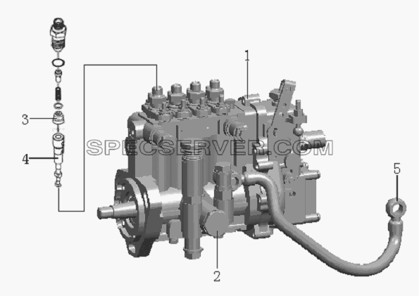 QC490Q(DI)-21000 Fuel injection pump assembly для HFC 1020K-D134 (список запасных частей)