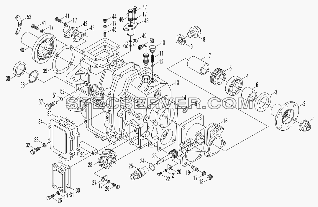 Main case shell and its peripheral compenents для HFC 1020K-D134 (список запасных частей)