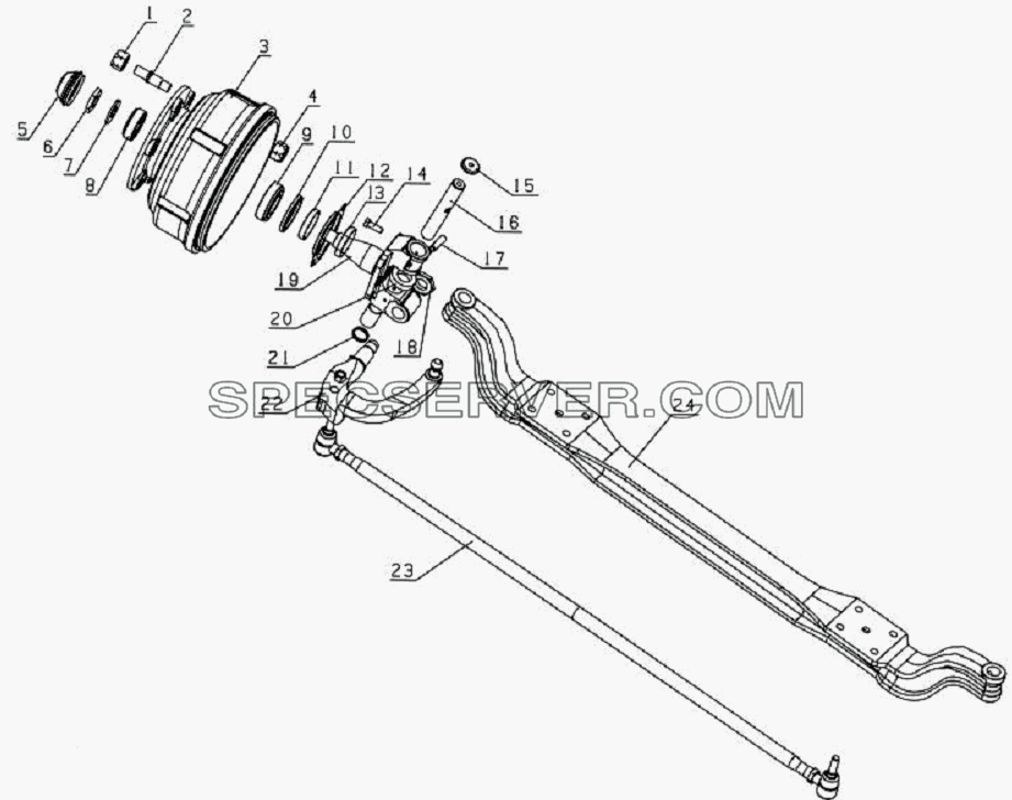 3000D120XZ Front axle assembly для HFC 1020K-D134 (список запасных частей)
