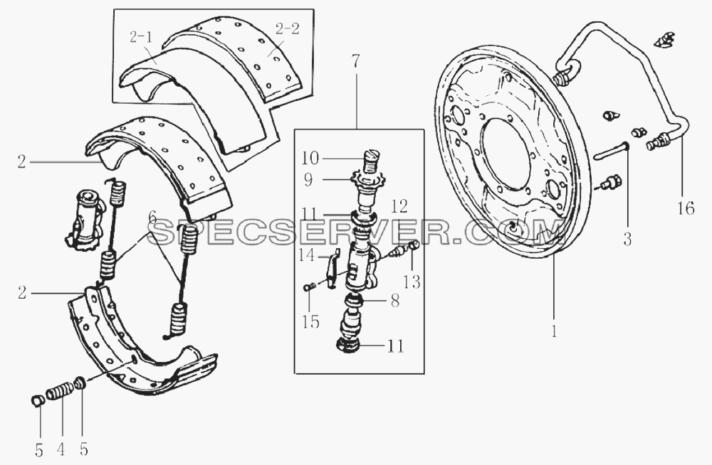 3502D120 Rear brake assembly для HFC 1020K-D134 (список запасных частей)